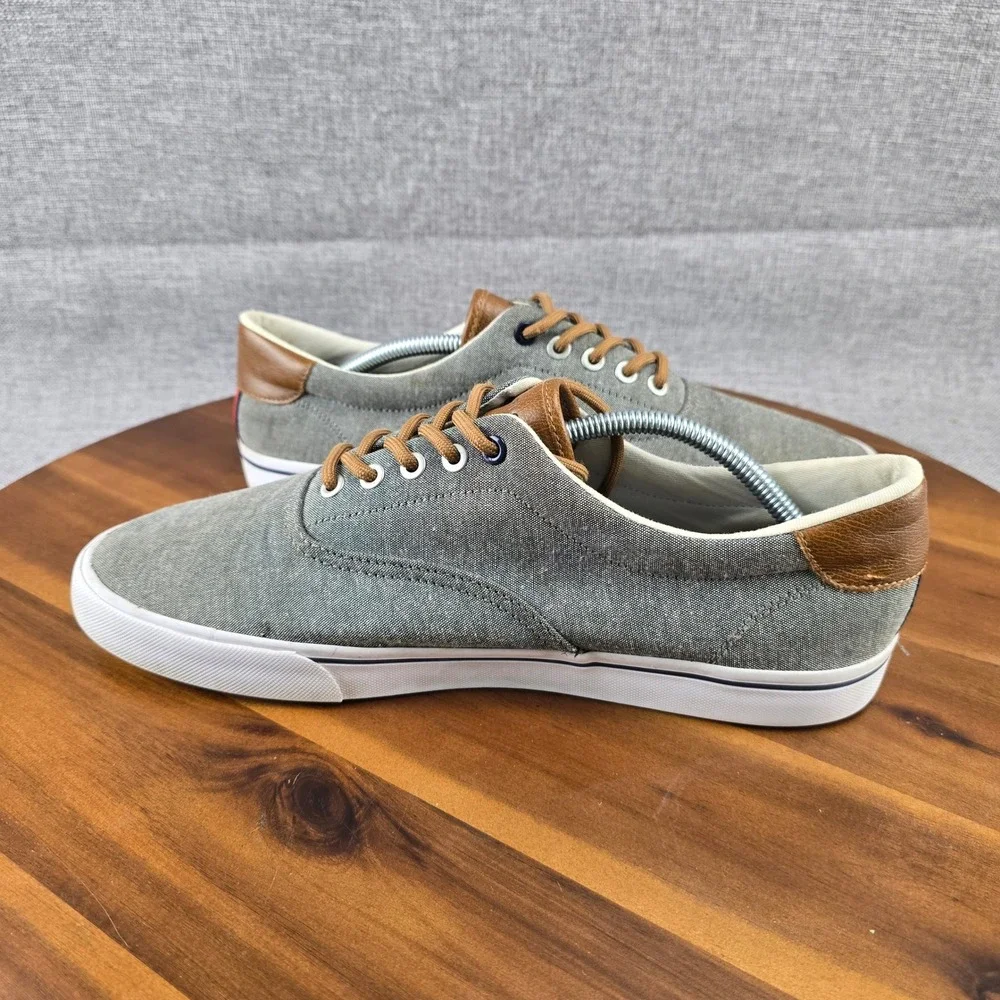 Tommy Hilfiger Men's Gray Canvas Low Top‎ Sneakers Casual Shoes